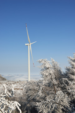 五峰独岭风电雪景