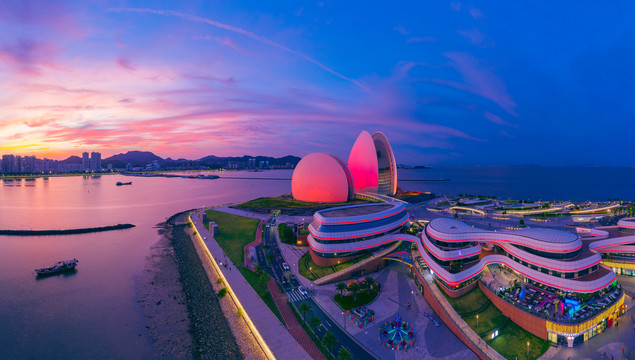 广东珠海大剧院夜景