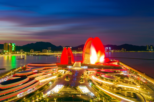 广东珠海大剧院夜景