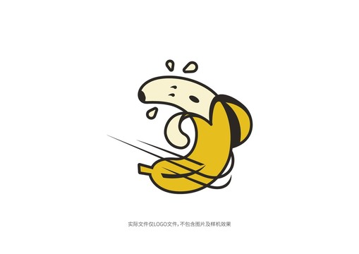 香蕉跑logo商標(biāo)字體字母標(biāo)志