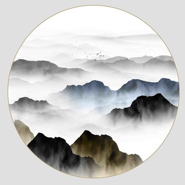 中式水墨山水畫