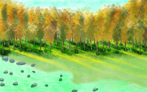 卡通插畫背景