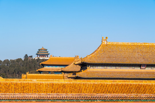 北京故宫的建筑风景