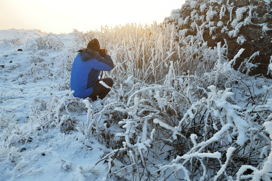 雪地摄影人