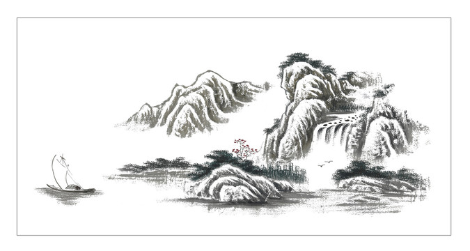 水墨山水画