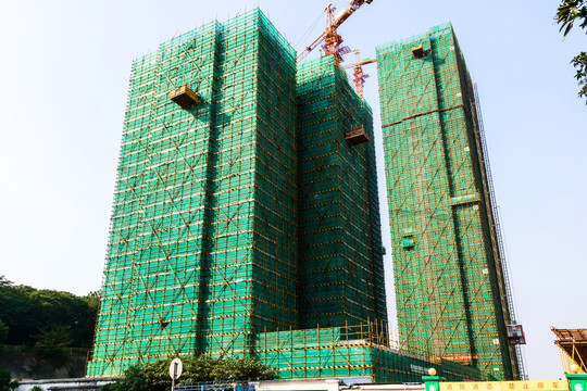 高层建筑施工工地