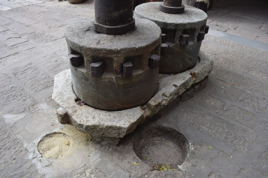 古代石磨磨坊明清时期摄影