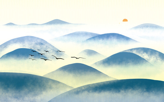 山水水墨畫