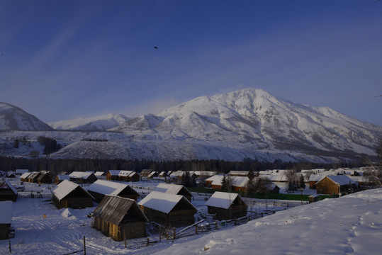 冬季禾木全景