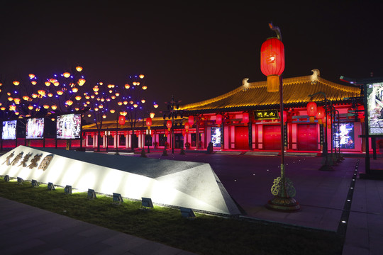 仿古建筑夜景