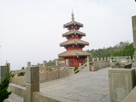 复古建筑佛教塔寺