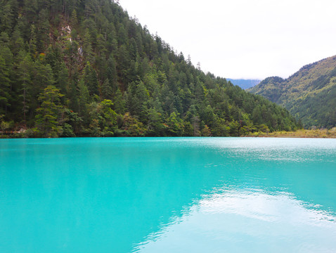 湖蓝色池水