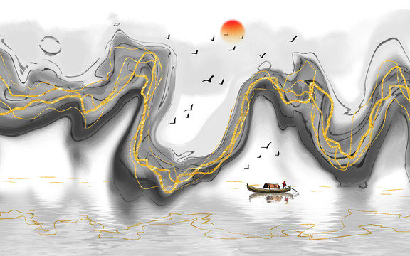 抽象山水畫