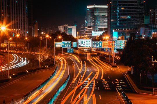 繁华上海夜景