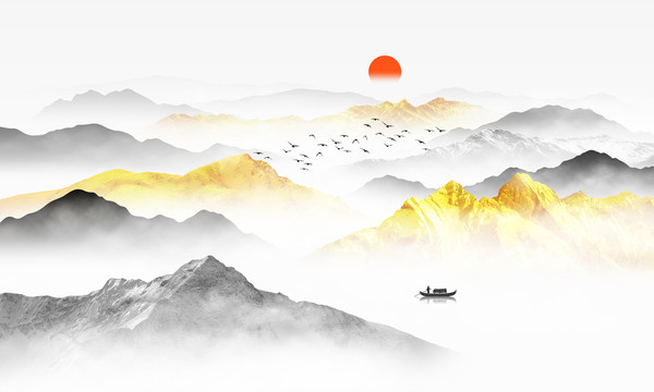 新中式山水畫