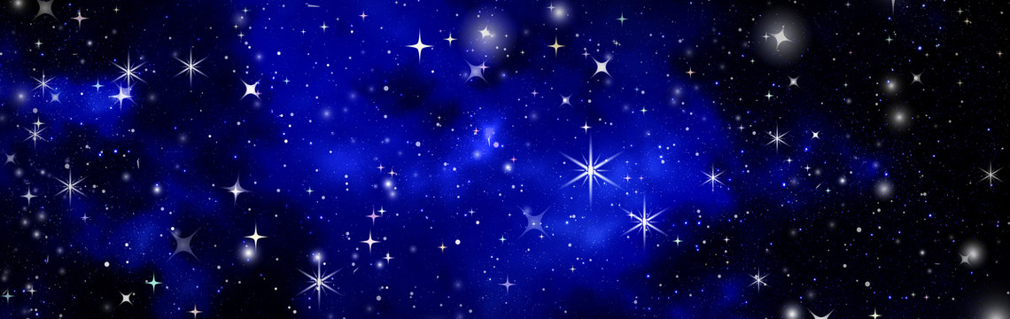 璀璨星空寬幅圖