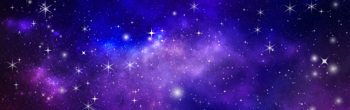 璀璨星空寬幅圖