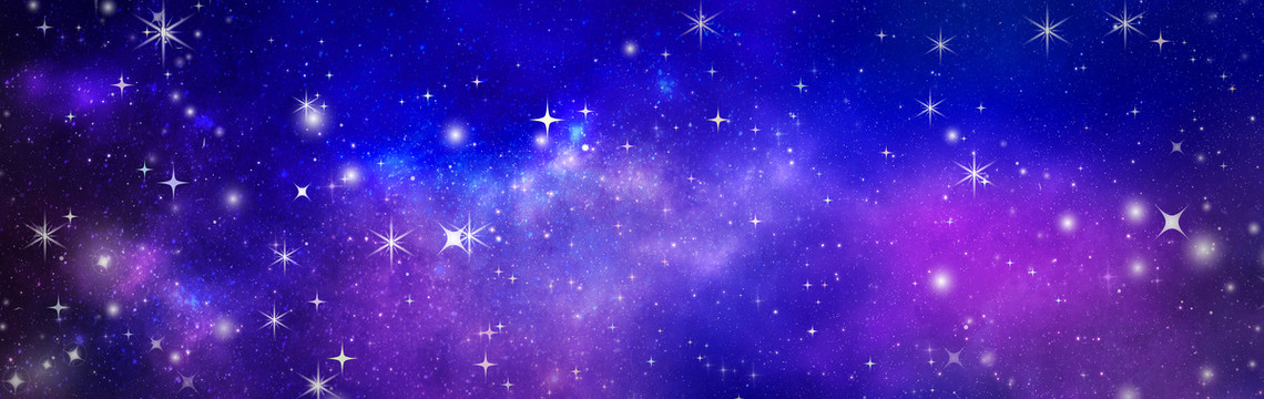 宇宙星空寬幅圖