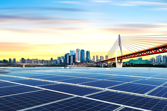 重庆渝中半岛与太阳能发电