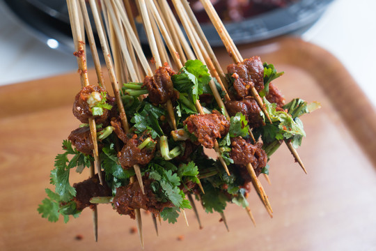 香菜牛肉串