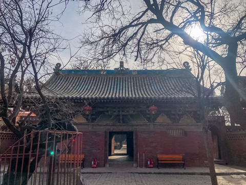 中国山西平遥县郝洞村镇国寺