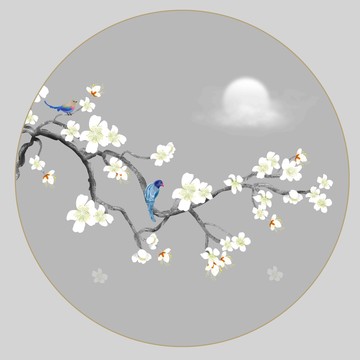 新中式工筆花鳥圖