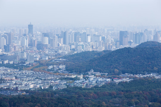 杭州西湖全景俯瞰