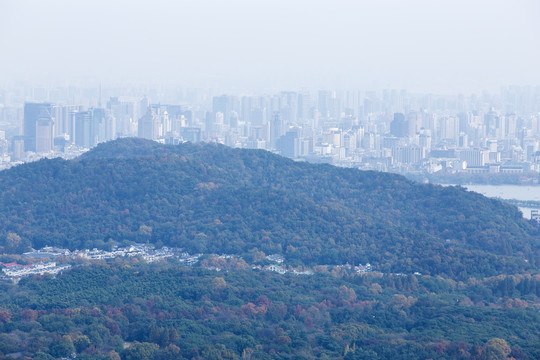 杭州西湖全景俯瞰