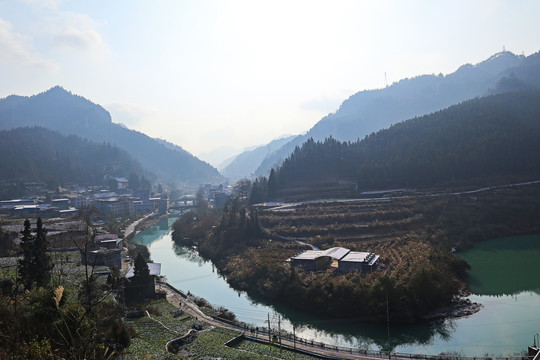 小镇村庄风景