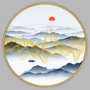 禅意轻奢山水画