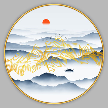禪意輕奢山水畫(huà)