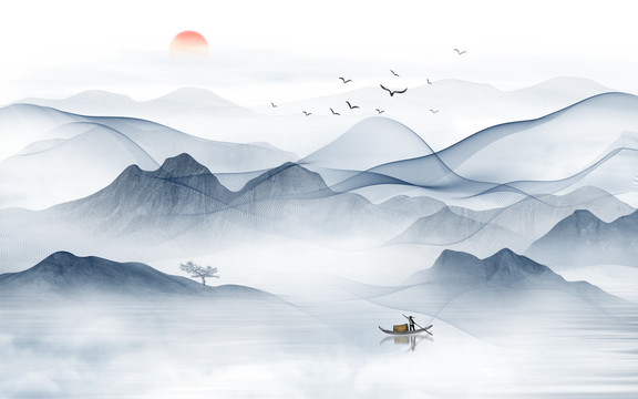 水墨山水畫
