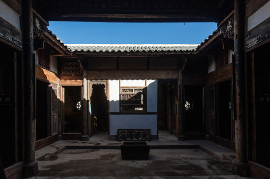 中式建筑内部天井
