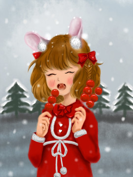 雪景女孩