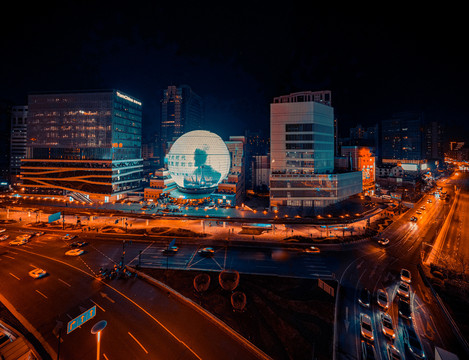 徐家汇夜景全景