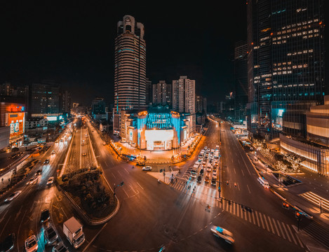 徐家汇夜景全景