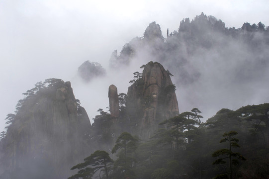 黄山冬景