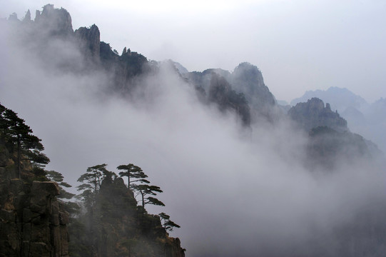 黄山冬景