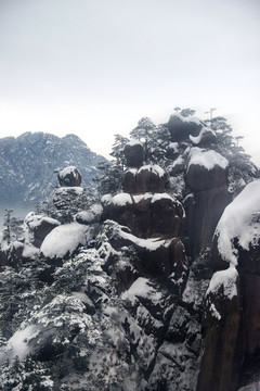 黄山冬景