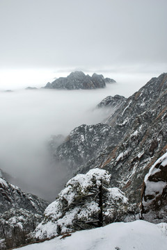 黄山冬景