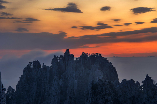 黄山冬景