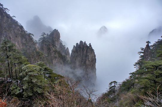 黄山冬景