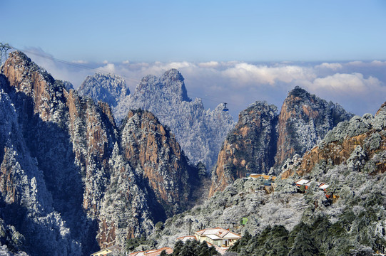 黄山冬景