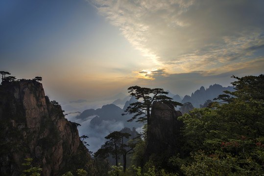 黄山冬景