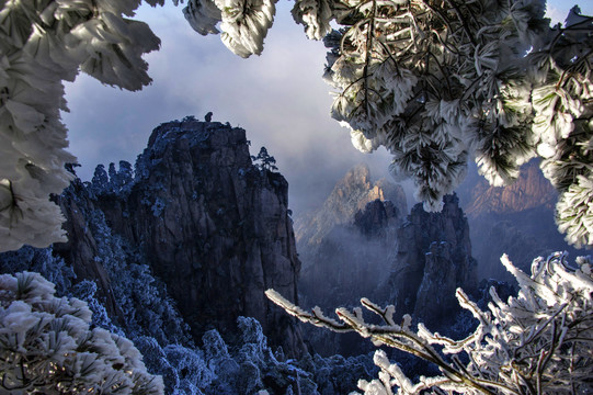 黄山冬景