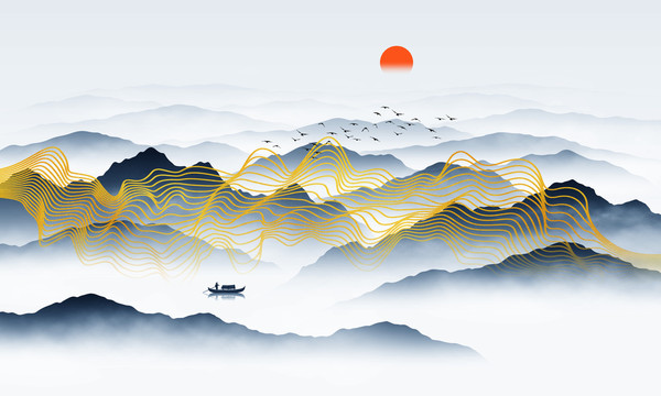 抽象線(xiàn)條山水畫(huà)