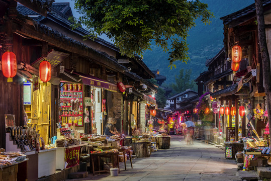 中國四川廣元昭化古城夜景