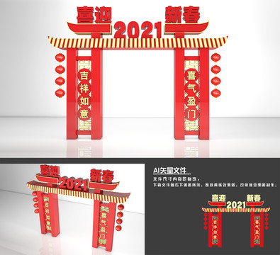 2021新年門頭