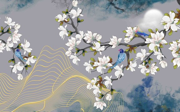 工筆花鳥裝飾畫