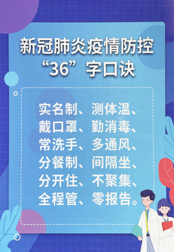 疫情防控36字诀